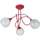 Maison & Déco Lustres / suspensions et plafonniers Tosel Lustre multi bras métal rouge Rouge