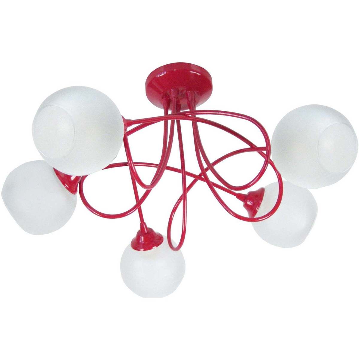 Maison & Déco Lustres / suspensions et plafonniers Tosel Lustre multi bras métal rouge Rouge
