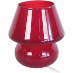 Lampe de chevet champignon verre rouge