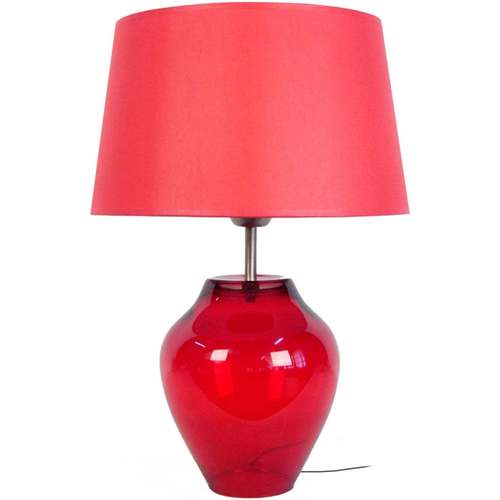 Maison & Déco Lampes de bureau Tosel Lampe a poser vase verre rouge Rouge