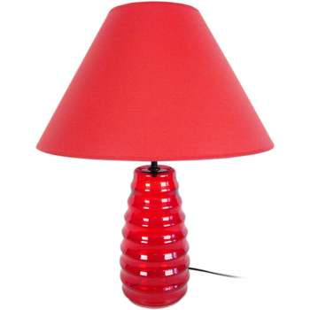 Maison & Déco Portefeuilles / Porte-monnaie Tosel Lampe de chevet conique verre rouge Rouge