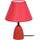 Maison & Déco Lampes de bureau Tosel Lampe de chevet conique bois rouge Rouge