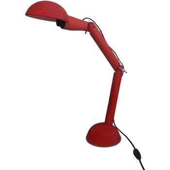 Tosel Lampe de bureau articulé bois rouge Rouge