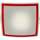 Maison & Déco Lustres / suspensions et plafonniers Tosel Plafonnier carré verre rouge Rouge