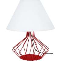 Maison & Déco Lampes de bureau Tosel Lampe de salon filaire métal rouge et blanc Rouge