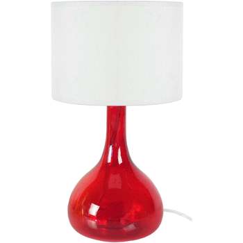 Maison & Déco Lampes de bureau Tosel Lampe de chevet bouteille verre rouge et blanc Rouge