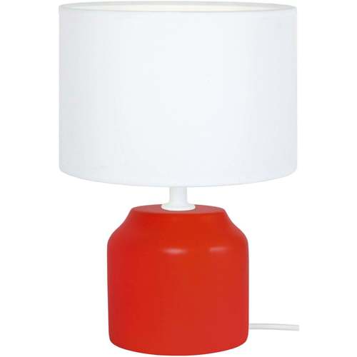 Maison & Déco Mickey Mouse And Friends Tosel Lampe de chevet cylindrique bois rouge et blanc Rouge