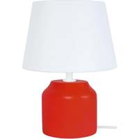 Maison & Déco Lampes de bureau Tosel Lampe de chevet cylindrique bois rouge et blanc Rouge