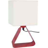Maison & Déco Lampes de bureau Tosel Lampe de chevet géométrique métal rouge et écru Rouge