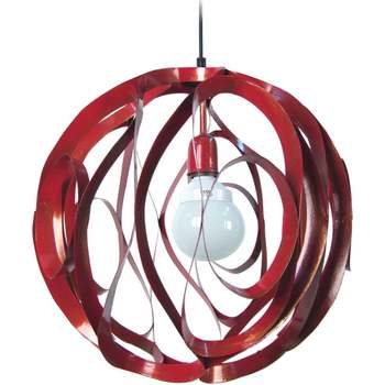 Maison & Déco Lustres / suspensions et plafonniers Tosel Suspension globe métal rouge et or Rouge