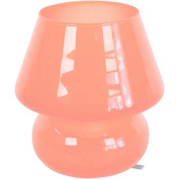 Maison & Déco Lampes de bureau Tosel Lampe de chevet champignon verre saumon Orange