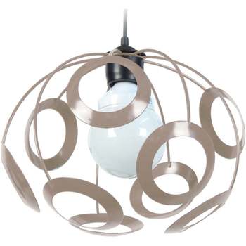 Maison & Déco Lustres / suspensions et plafonniers Tosel Suspension globe métal taupe Autres
