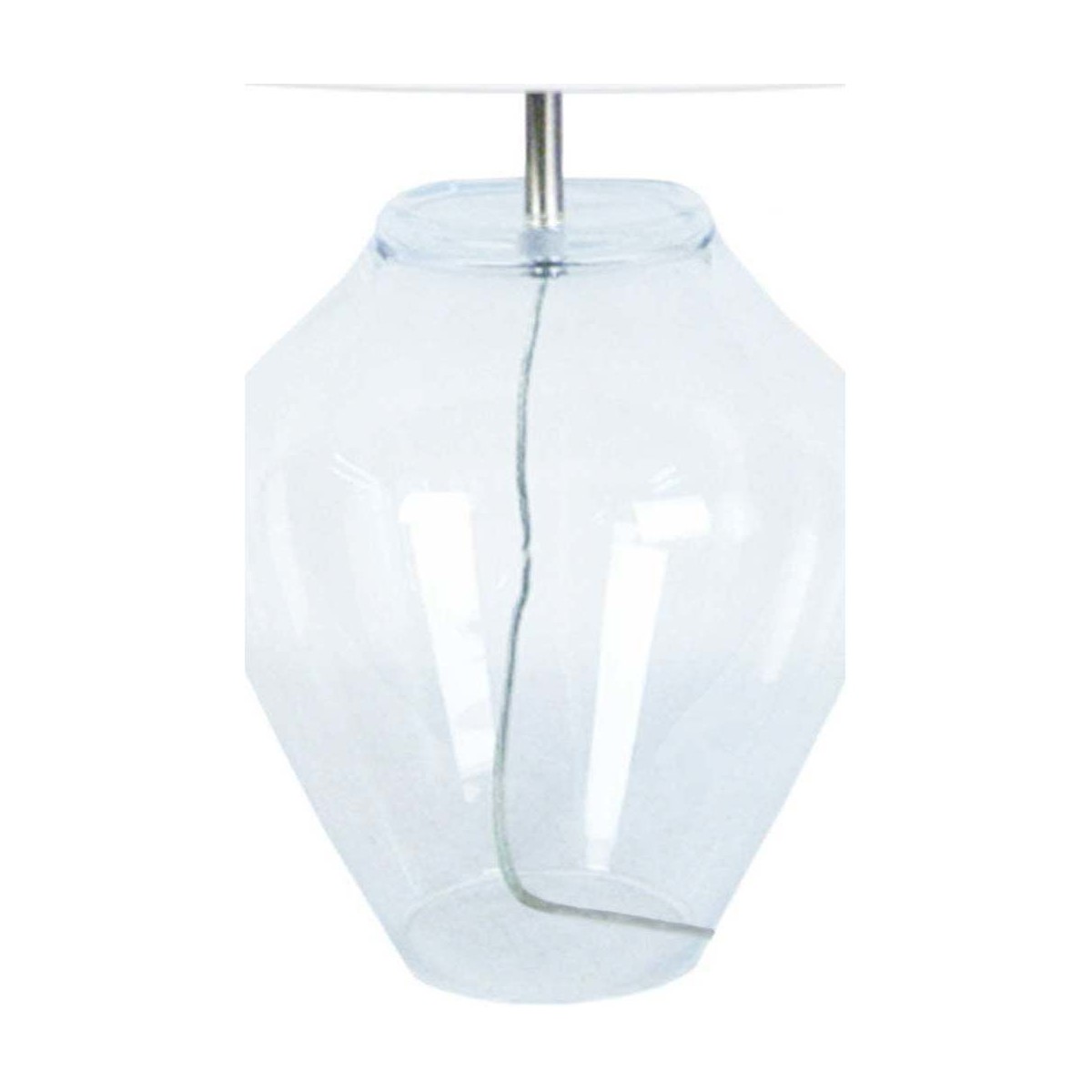 Maison & Déco Lampes de bureau Tosel Lampe a poser vase verre transparent et blanc Autres