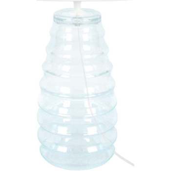 Maison & Déco Lampes de bureau Tosel Lampe de chevet conique verre transparent et blanc Autres