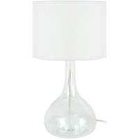 Tops / Blouses Lampes de bureau Tosel Lampe de chevet bouteille verre transparent et blanc Autres