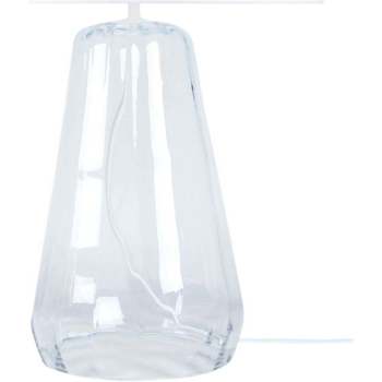 Maison & Déco Lampes de bureau Tosel Lampe de chevet conique verre transparent et blanc Autres
