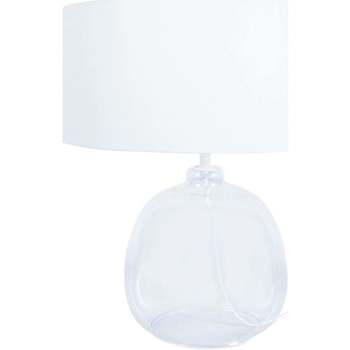 Maison & Déco Lampes de bureau Tosel Lampe de chevet globe verre transparent et blanc Autres