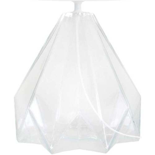 Maison & Déco Lampes de bureau Tosel Lampe de salon géométrique verre transparent et blanc Autres