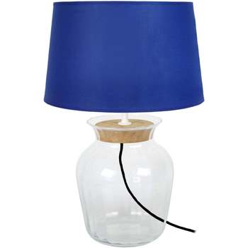 Maison & Déco Lampes de bureau Tosel Lampe a poser amphore liègetransparent et bleu Autres