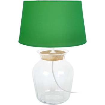 Maison & Déco Pantoufles / Chaussons Tosel Lampe a poser amphore liègetransparent et vert Autres
