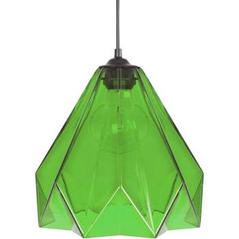 Maison & Déco Lustres / suspensions et plafonniers Tosel Suspension géométrique verre vert Vert