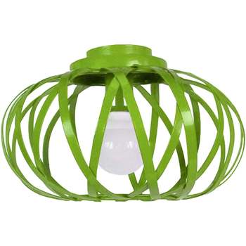 Maison & Déco Lustres / suspensions et plafonniers Tosel Plafonnier globe métal vert Vert