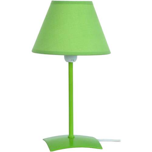 Suspension Conique Tissu Taupe Lampes de bureau Tosel Lampe de chevet droit métal vert Vert