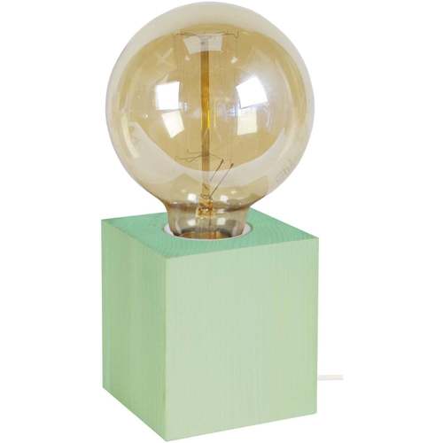 Maison & Déco Lampes de bureau Tosel Lampe de chevet carré bois vert Vert