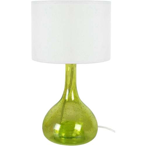 Maison & Déco Lampes de bureau Tosel Lampe de chevet bouteille verre vert et blanc Vert