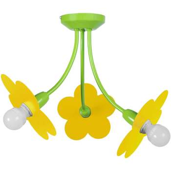 Maison & Déco Lustres / suspensions et plafonniers Tosel Lustre multi bras métal vert et jaune Vert