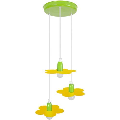 Maison & Déco Lustres / suspensions et plafonniers Tosel Lustre grappe métal vert et jaune Vert