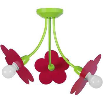 Maison & Déco Lustres / suspensions et plafonniers Tosel Lustre multi bras métal vert et rose Vert