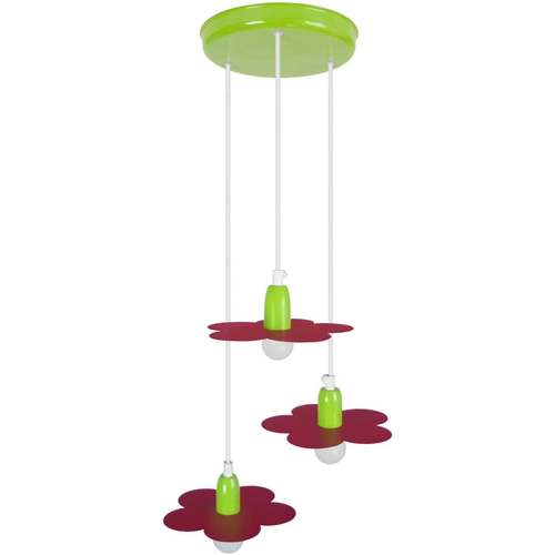 Maison & Déco Lustres / suspensions et plafonniers Tosel Lustre grappe métal vert et rose Vert