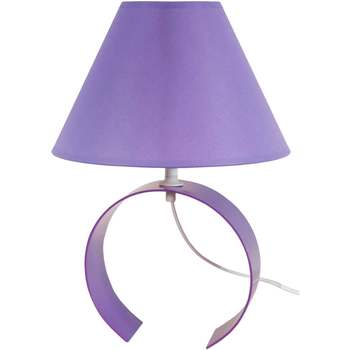 Maison & Déco Bedding & Beyond Tosel Lampe de chevet demi cylindrique métal violet Violet