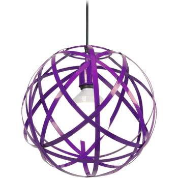 Maison & Déco Lustres / suspensions et plafonniers Tosel Suspension globe métal violet Violet
