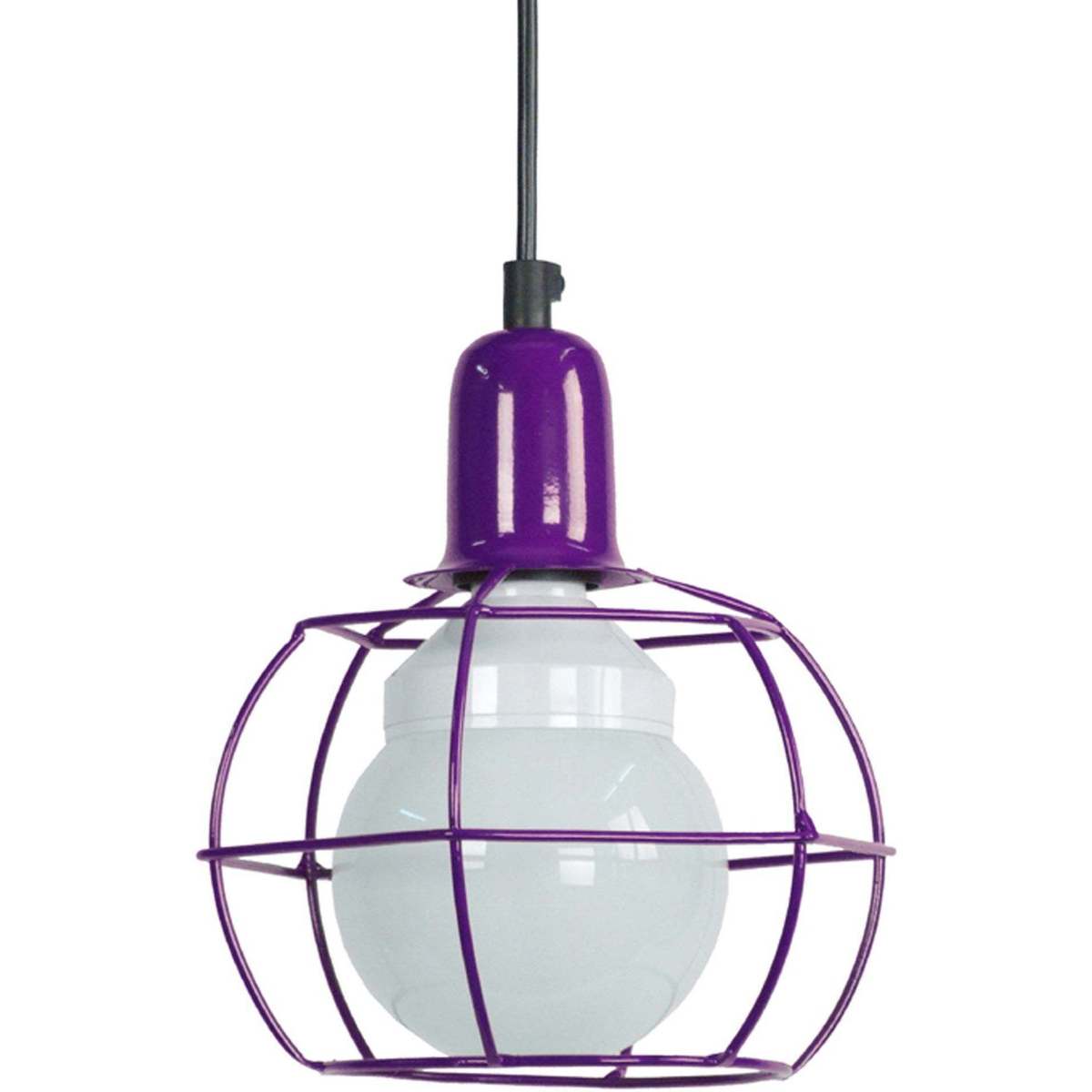 Voir la sélection Lustres / suspensions et plafonniers Tosel Suspension géométrique métal violet Violet