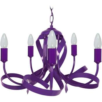 Maison & Déco Lustres / suspensions et plafonniers Tosel Lustre multi bras métal violet Violet