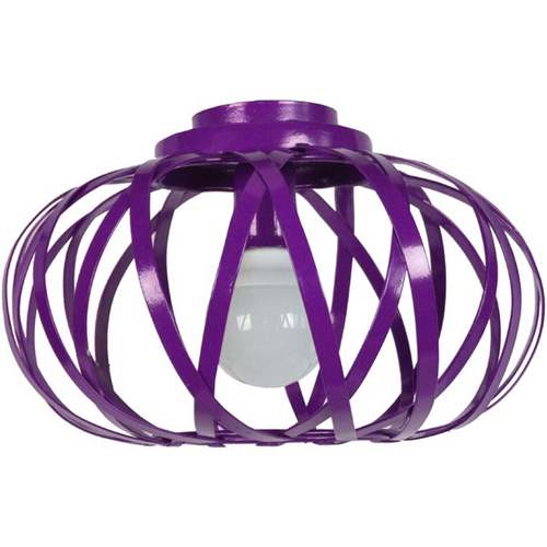Maison & Déco Lustres / suspensions et plafonniers Tosel Plafonnier globe métal violet Violet