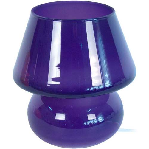 Maison & Déco Lampes de bureau Tosel Lampe de chevet champignon verre violet Violet
