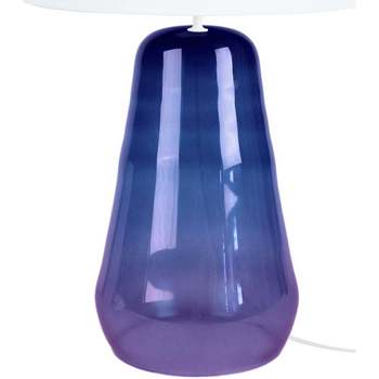 Maison & Déco Lampes de bureau Tosel Lampe de chevet conique verre violet et blanc Violet