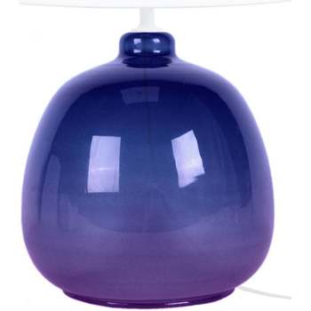 Maison & Déco Lampes de bureau Tosel Lampe de chevet globe verre violet et blanc Violet