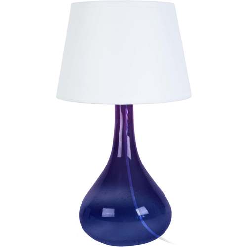 Maison & Déco Lampes de bureau Tosel Lampe de chevet bouteille verre violet et blanc Violet