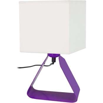 Maison & Déco Lampes de bureau Tosel Lampe de chevet géométrique métal violet et écru Violet