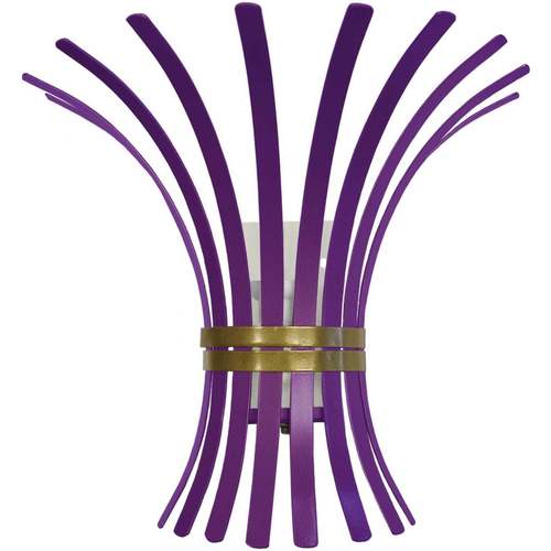 Maison & Déco Appliques Tosel Applique géométrique métal violet et or Violet