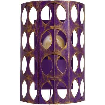 Maison & Déco Appliques Tosel Applique demi cylindrique métal violet et or Violet