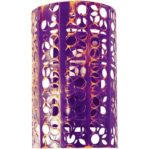 Maison & Déco Appliques Tosel Applique demi cylindrique métal violet et or Violet