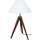 Maison & Déco Lampes de bureau Tosel Lampe de chevet trépied bois wangué et blanc Marron