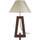 Ea7 Emporio Arma Lampes de bureau Tosel Lampe de chevet colonne bois wangué et crème Marron