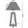 Ea7 Emporio Arma Lampes de bureau Tosel Lampe de chevet colonne bois wangué et crème Marron