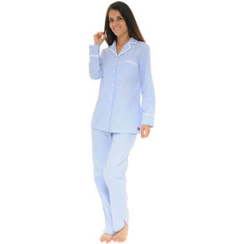 Vêtements Femme Pyjamas / Chemises de nuit Le Pyjama Français PYJAMA STEPHANOISE Bleu